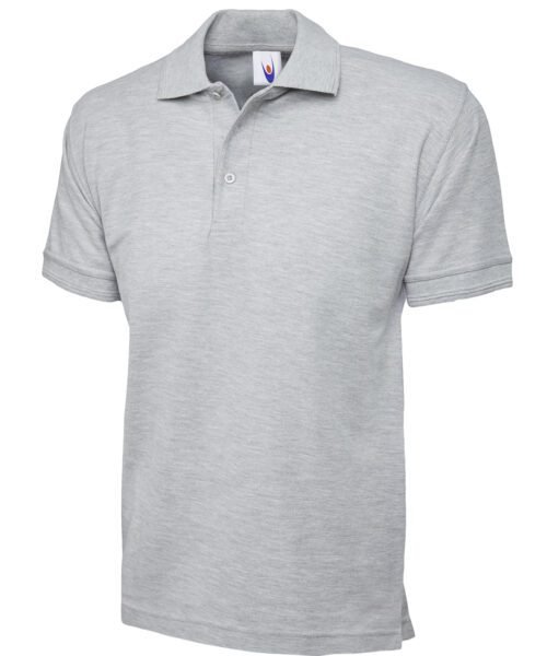 Heavyweight Poloshirt - Heather Grey, XS