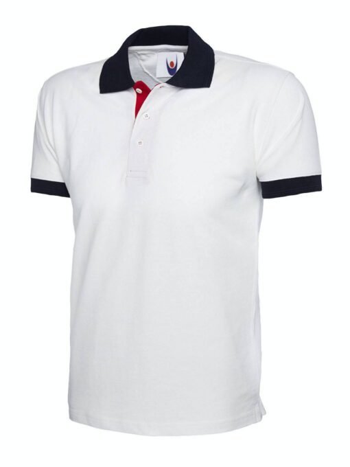 Contrast Poloshirt - White, S