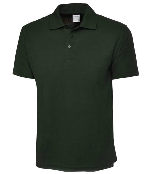 Mens Active Cotton Poloshirt - Bottle Green, XS