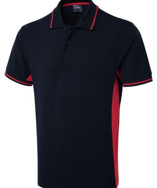 Two Tone Polo Shirt - Navy/Red, XS