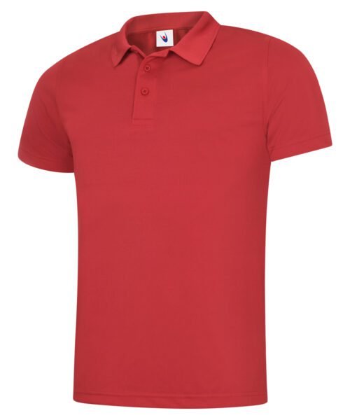 Mens Ultra Cool Workwear Poloshirt - Red, XS