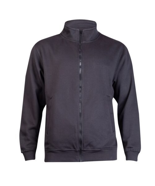 Deluxe Unisex Sweat Jacket - Black, XS