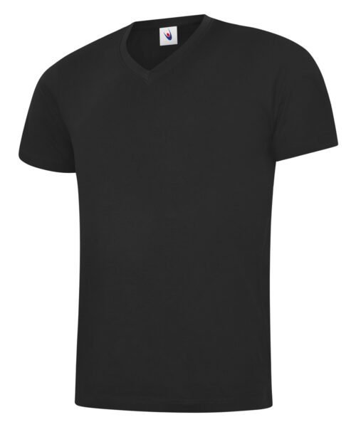 Classic V Neck T-shirt - Black, XS