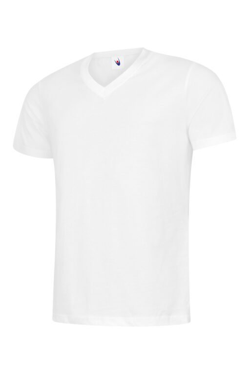 Classic V Neck T-shirt - White, XS