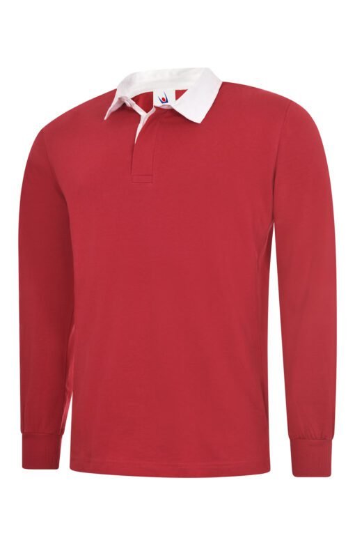 Classic Rugby Shirt - Red, XS