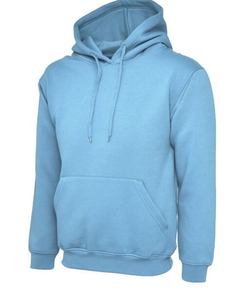 Ladies Deluxe Hooded Sweatshirt - Sky, XS