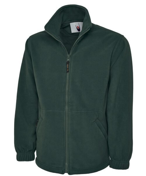 Classic Full Zip Fleece Jacket - Bottle Green, XS