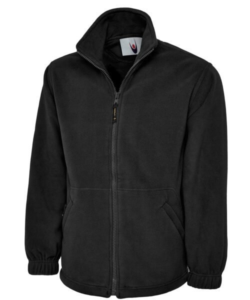 Classic Full Zip Fleece Jacket - Black, XS