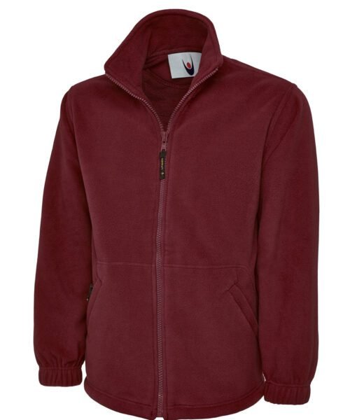 Classic Full Zip Fleece Jacket - Maroon, XS