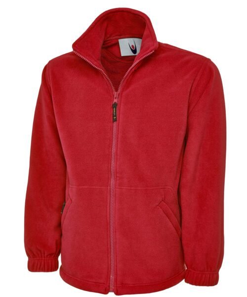 Classic Full Zip Fleece Jacket - Red, XS