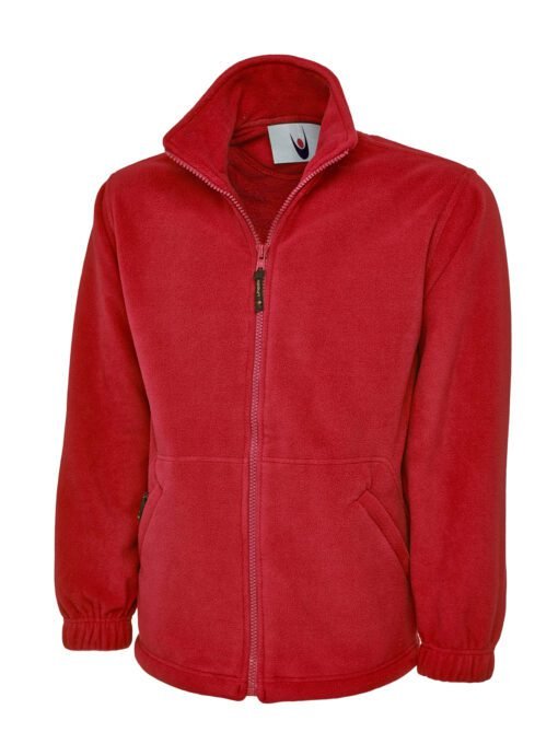 Classic Full Zip Fleece Jacket - Red, XS
