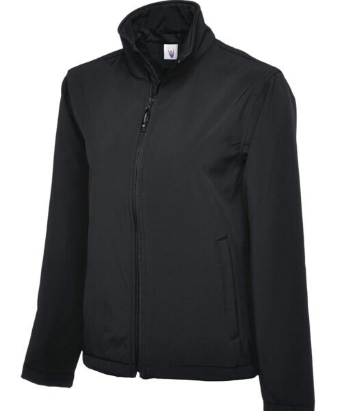Classic Full Zip Soft Shell Jacket - Black, XS