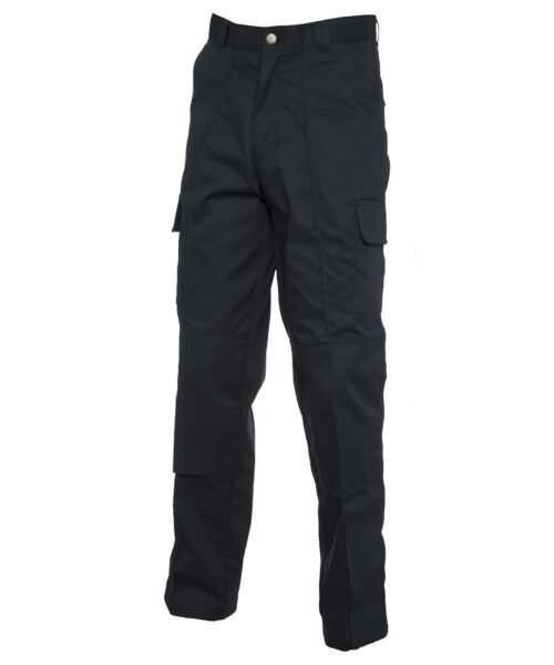 Cargo Trouser with Knee Pad Pockets Long - Black, 28