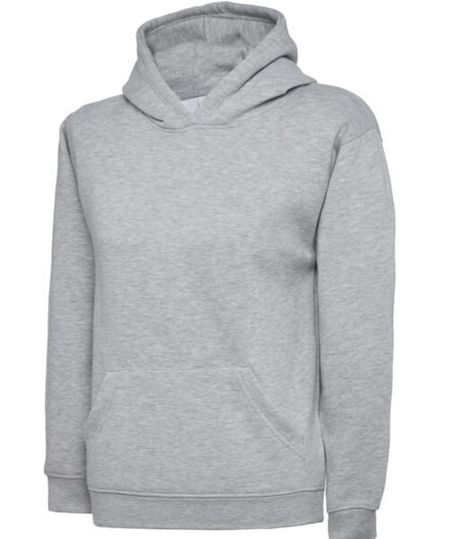 The UX Children’s Hooded Sweatshirt - Heather Grey, 3/4 YRS