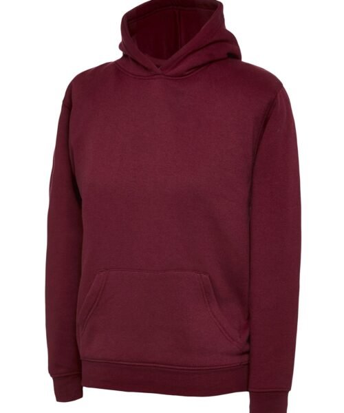 The UX Children’s Hooded Sweatshirt - Maroon, 3/4 YRS