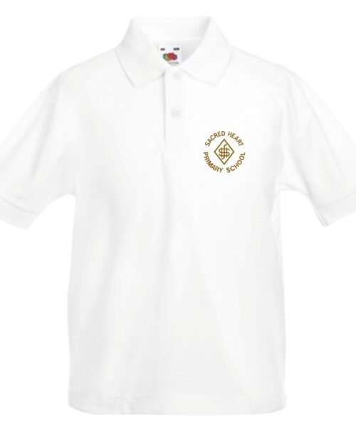Sacred Heart Primary white polo with logo