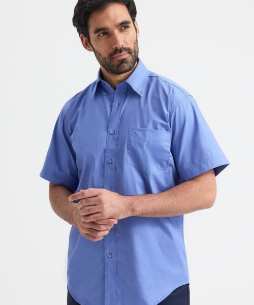 Alternative view of Mens Pinpoint Oxford Half Sleeve Shirt